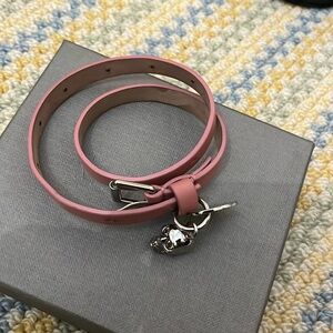 Alexander McQueen Pink Leather Bracelet